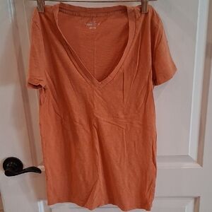 J Crew Vintage 100% Cotton Tee Size Small Burnt Orange Color